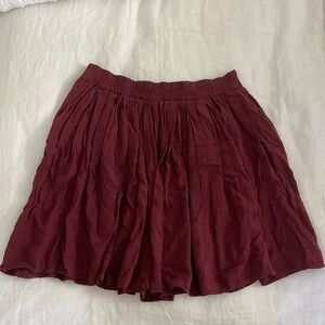 Brandy Melville Dark Red Skater Skirt